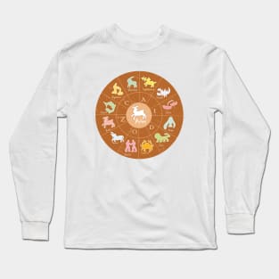 Aries, 2, Zodiac, Astrology, Horoscope, Stars, Sun-and-moon. Birthday, Valentines-day, Holidays, Long Sleeve T-Shirt